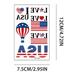Beauty Clearance Under $15 American Flag Sticker Independence Day Sticker 10 Pc Multicolor