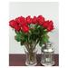 BULYAXIA 1 Dozen (12pc) of Real Touch Quality Artificial Rose Bud - 16 Long (Red)