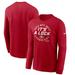 Men's Nike Scarlet San Francisco 49ers 2023 NFC West Division Champions Locker Room Trophy Collection Long Sleeve T-Shirt