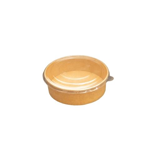 Commerline 500 ml Bio Salatschalen 150 Stück Salatboxen mit Deckel Kraft