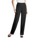 Plus Size Women's Crease-Front Knit Pant by Roaman's in Black (Size 32 WP) Pants