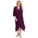 Plus Size Women's Relaxed Jacket Dress Set by Roaman's in Dark Berry (Size 34/36)