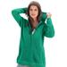 Plus Size Women's Classic-Length Thermal Hoodie by Roaman's in Midnight Vine (Size 6X) Zip Up Sweater