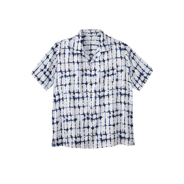 plus-size-womens-ks-island-printed-rayon-short-sleeve-shirt-by-ks-island-in-blue-stripe-tie-dye--size-7xl-/