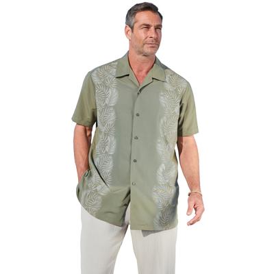 Plus Size Women's Short Sleeve Island Shirt by KS Island in Safari Green Leaf (Size 7XL)