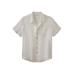Plus Size Women's KS Island Solid Rayon Short-Sleeve Shirt by KS Island in White (Size 6XL)