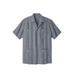 Plus Size Women's KS Island™ Short-Sleeve Guayabera Shirt by KS Island in Gunmetal (Size 8XL)