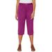 Plus Size Women's Sateen Stretch Capri by Catherines in Berry Pink (Size 16 W)