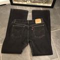 Levi's Jeans | 2001 Vintage Levis 518 Bootcut Flare Low Rise Stretch Black Denim Jean Sz 9 | Color: Black | Size: 9j