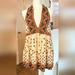 Free People Dresses | Nwot's! Free People - Brown And Cream Print Collared Dress - Size L | Color: Brown/Cream | Size: L