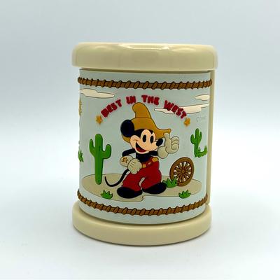 Disney Bath, Skin & Hair | Disney Mickey Mouse Lil Buckaroo Cowboy Western Bathroom Cup Vintage | Color: Red/White | Size: Osb