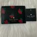 Kate Spade Accessories | Kate Spade Madison Ditsy Rose Card Case In Black | Color: Black/Red | Size: Os