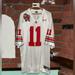 Nike Shirts | 2012 Nike Ncaa Ohio State Buckeyes #11 Football White/Red Authentic Logo Jersey | Color: Red/White | Size: L