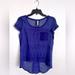 Zara Tops | Bershka Short Sleeve Top Size Small | Color: Blue | Size: S