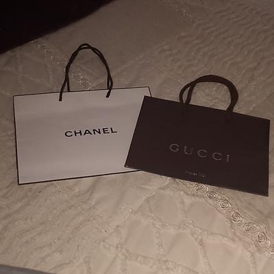 Gucci Bags | Authentic Chanel And Gucci Gift Bag Lot Of 2 | Color: Brown/White | Size: Os