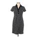 Ann Taylor Factory Casual Dress - Shirtdress: Black Dresses - Women's Size 6