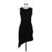 Trouve Casual Dress - Sheath: Black Solid Dresses - Women's Size Medium