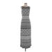 Tommy Bahama Casual Dress - Midi Crew Neck Sleeveless: Gray Dresses - Women's Size X-Small