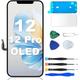 MP+ for iPhone 12/12 Pro Screen Replacement OLED 6.1 Inch [NOT LCD],Full HD COF 3D Touch Display Digitizer Screen Assembly with Repair Tools Tempered Glass Waterproof Adhesive