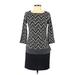 RN Studio By Ronni Nicole Casual Dress - Sweater Dress: Gray Chevron/Herringbone Dresses - New - Women's Size 4