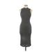 Madewell Casual Dress - Midi Mock Sleeveless: Black Print Dresses - Women's Size 2X-Small