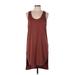 Mod Ref Casual Dress - Shift Scoop Neck Sleeveless: Brown Print Dresses - Women's Size Large