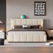 Ivy Bronx Kekoa Platform Storage Bed Upholstered/Linen in Brown | 43.7 H x 65.4 W x 83.3 D in | Wayfair 936F46653915475AA79BD111A68D94CA