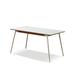 Orren Ellis Janice Stone Dining Table Metal in Gray/White | 29.76 H x 62.99 W x 31.5 D in | Wayfair 9211F850A6E541A884C32378AE3715A0