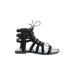 G.C. Shoes Sandals: Black Print Shoes - Women's Size 6 - Open Toe