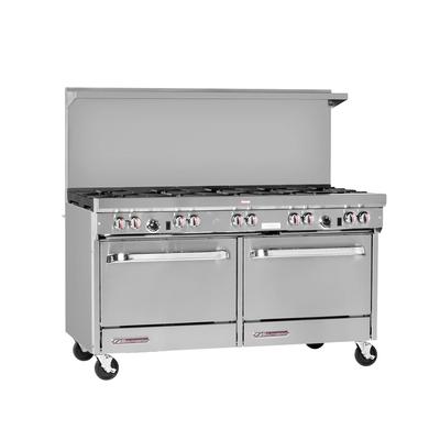 Southbend S60DD-2RR NG 60" 6 Burner Commercial Gas Range w/ Griddle/Broiler & 2 Standard Ovens, Natural Gas, Stainless Steel, Gas Type: NG
