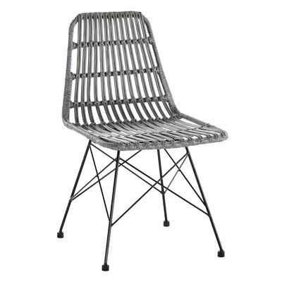 MiaMöbel Stuhl 'Keno' Metall, Polyrattan Modern