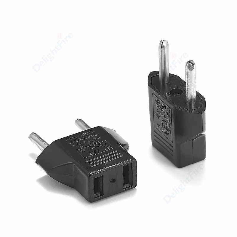1-100 pz US/EU Presa Adattatore Spina Da US A UE 2pin 4.0mm Euro Adattatore Da Viaggio Spina Da UE A US Adattatore di Alimentazione Convertitore presa elettrica