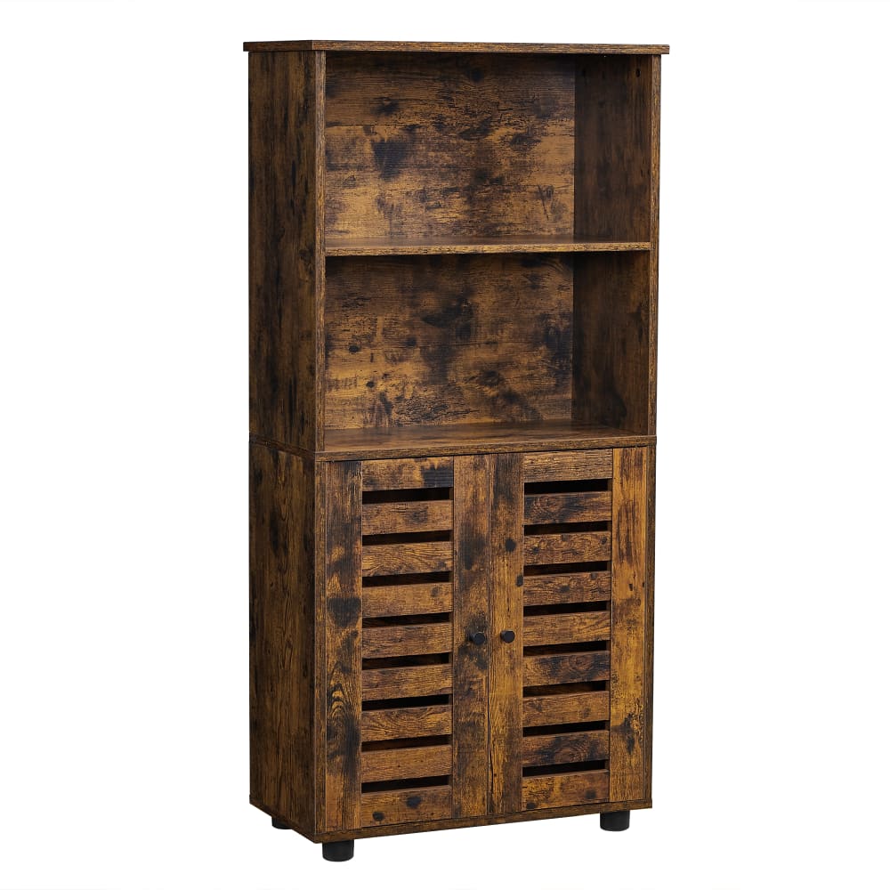 Meuble de Rangement style industriel effet bois marron rustique