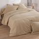 Housse de couette 200x200 beige en coton