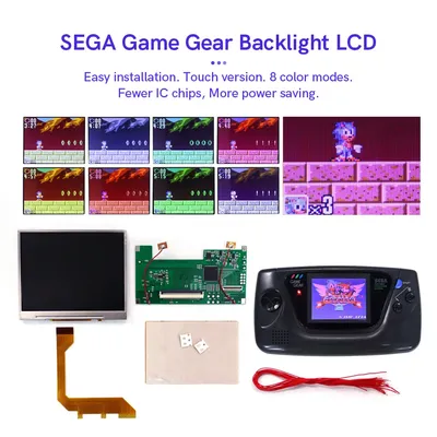 Neuester LCD-Bildschirm für SEGA Game Gear HighLit Vollbild-VGA-Out-LCD-Kits für SEGA GG-Konsole, Image