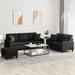 vidaXL Sofa Set with Cushions Sectional Sofa for Living Room Faux Leather