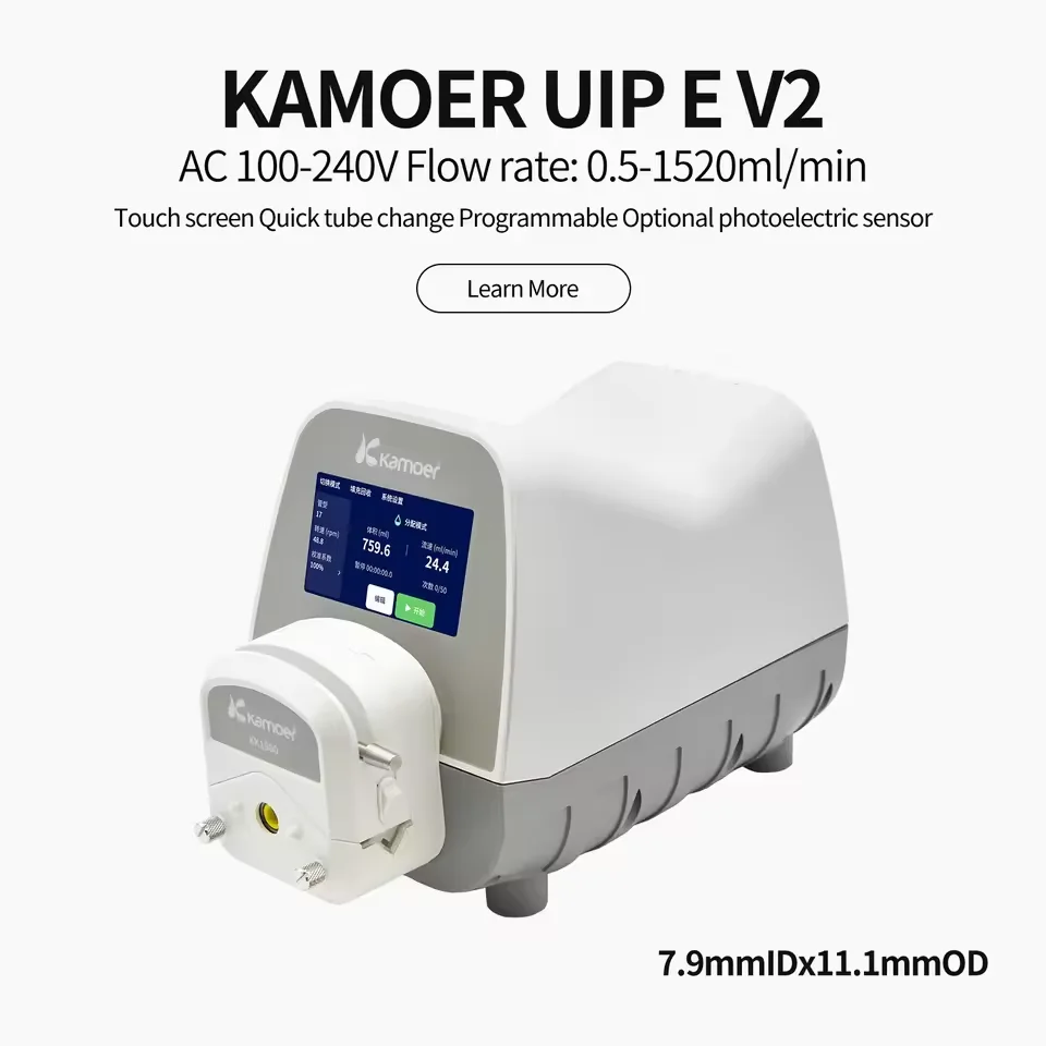 Kamoer High Flow Peristaltikpumpe WiFi AC100-240V UIP E Stepper Dosierpumpe mit RS485, Fußschalter für Labor und Füllung 7,9 x 11,1 Image