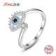 TONGZHE Glück Evil Eye Ringe Für Frauen Mädchen 925 Sterling Silber Ring Zirkon Einstellbar