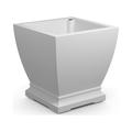 Acadia 20â€� x 20â€� x 20â€� Square White Self-Watering Polyethylene Planter