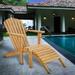 Teak Wood Adirondack with Footstool