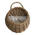 Lksixu Woven Basket Rattan Flower Basket Hanging planters Rustic Flower Pot Wall Hanging Plant containers Woven Storage Baskets Flower Holder for Home Garden Decor Hanging Planters