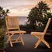 Teak Wood Santa Barbara Folding Outdoor Patio Side Chair (set of 2)