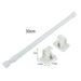 Bosisa Adjustable Tension Curtain Telescopic Rod & Self Adhesive Hook for Kitchen Bath