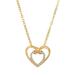 KIHOUT Clearance Two-color Love Necklace Personalized Temperament Infinite Love Collarbone Necklace Heart-shaped Necklace