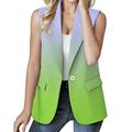 PMUYBHF Jackets for Women Lightweight Women Jacket Women Pocket Slim Fit and Sophisticated Design Versatile Sleeveless Vest Womens Blazers Casual Black