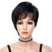 ZTTD Fashion Women s Sexy Full Bangs Wig Short Wig Black Wig Styling Cool Wig Black