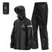 Meterk Men Motorcycle Rain Suit Reflective Waterproof Rain Jacket and Pants Rain Gear for Bike Riding Cycling Camping Hiking