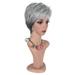 Beauty Clearance Under $15 Wig European And American Short Curly Hair Grandma Gray Partial Wig Multicolor One Size