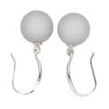 2pcs Energy Stone Drop Earrings with Fish Hook Health Care Fashion 925 Silver Healing Stone Earrings