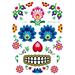 Pretty Comy Special Waterproof Facial Makeup Tattoo Stickers Dead Skull Face Dress Up Halloween